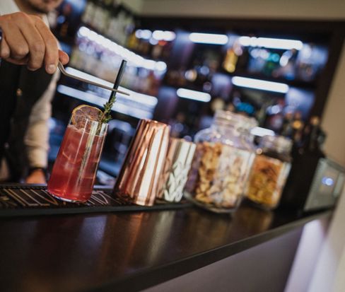 At the bar